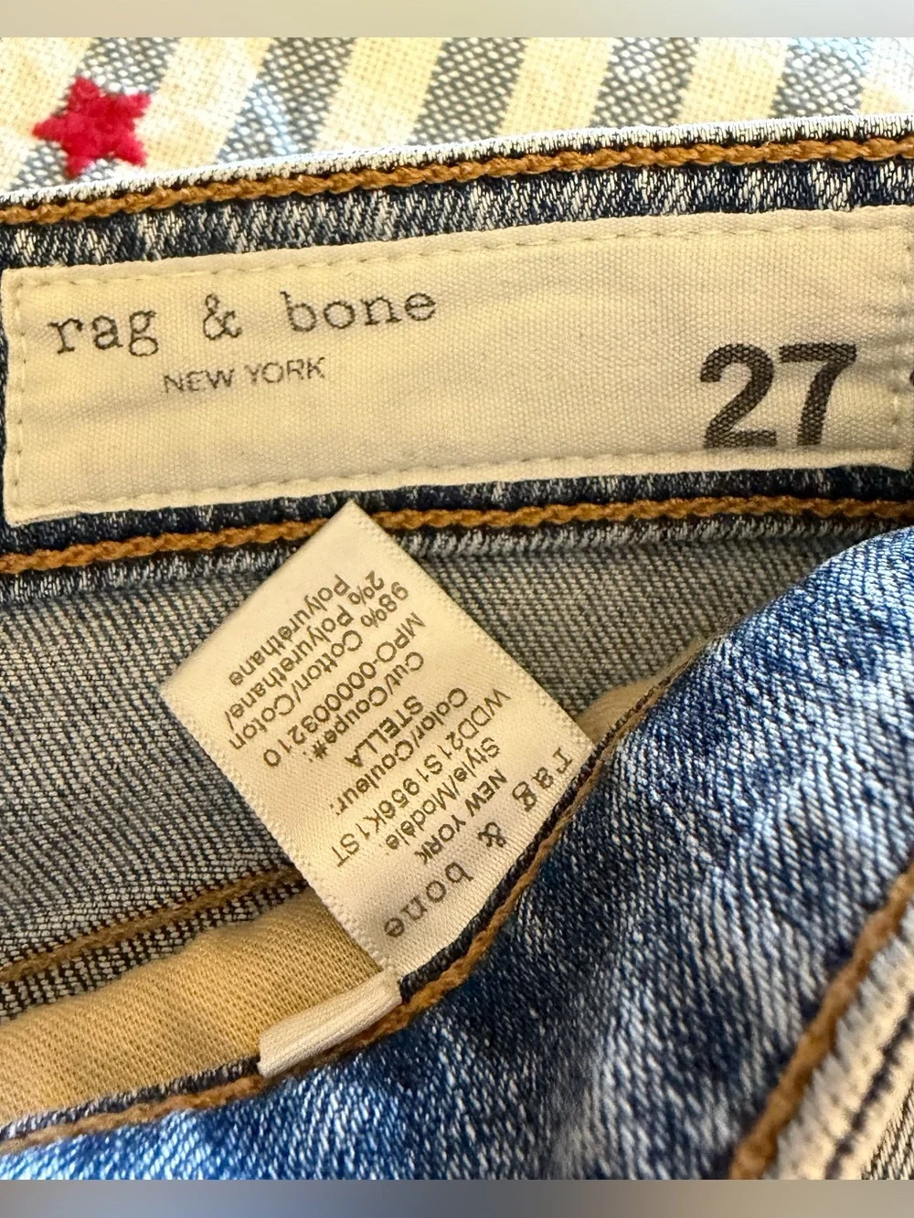 Rag & Bone Women’s Dre Low-Rise Shorts in Stella Blue Size 27